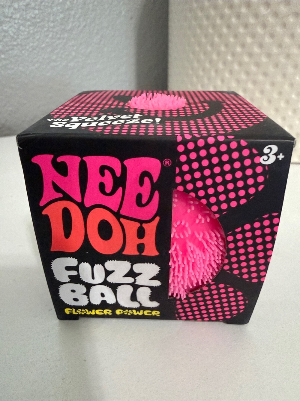 NeeDoh Fuzz Ball - Flower Power - Pink (AUTHENTIC)